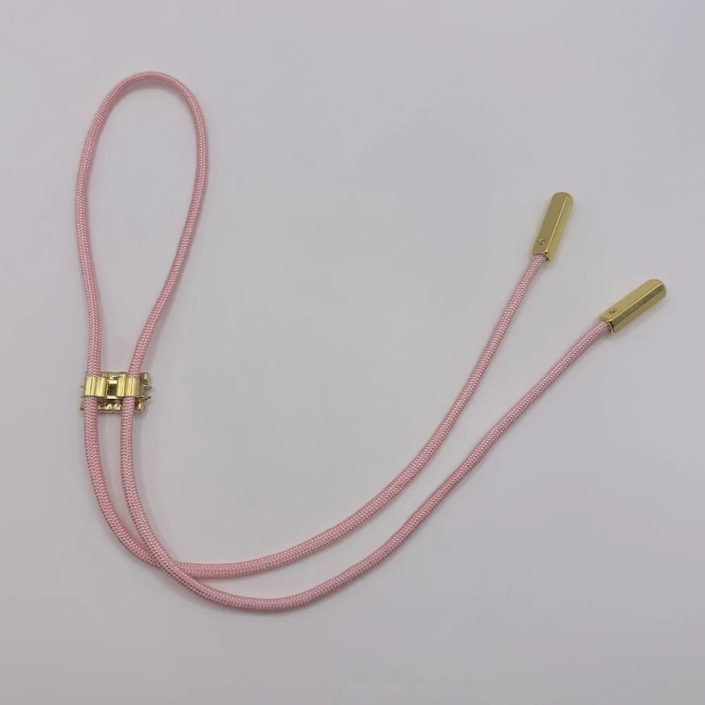 VINTAGE Aurora Borealis Crystal & Paracord Bolo Tie